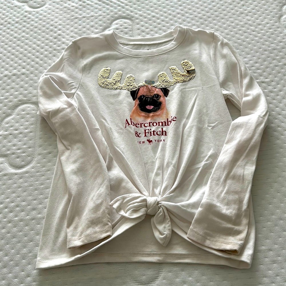 Abercrombie kids girls holiday shirt